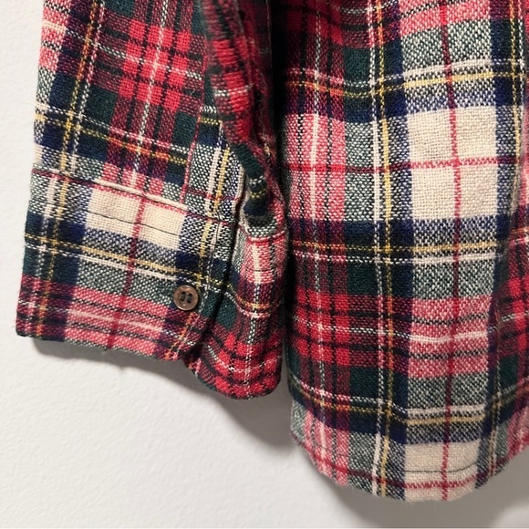 Vintage 70s Kentfield Red Plaid Wool Blend Flannel Button Down Men’s Size Large - Picture 12 of 14